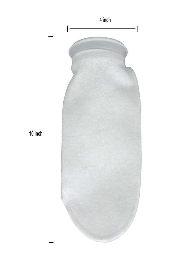 AQUA KT Aquarium 200um Micro Filter Sock Bag for DIY Fish Tank Filter System, 4 Inch Diameter Ring by 10 Inch Filter Sock Length, Pack of 6 - Image 3